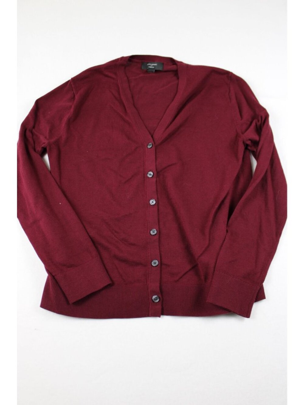 Banana Republic Burgundy Button-Up Cardigan Sweater Medium Lightweight Knit